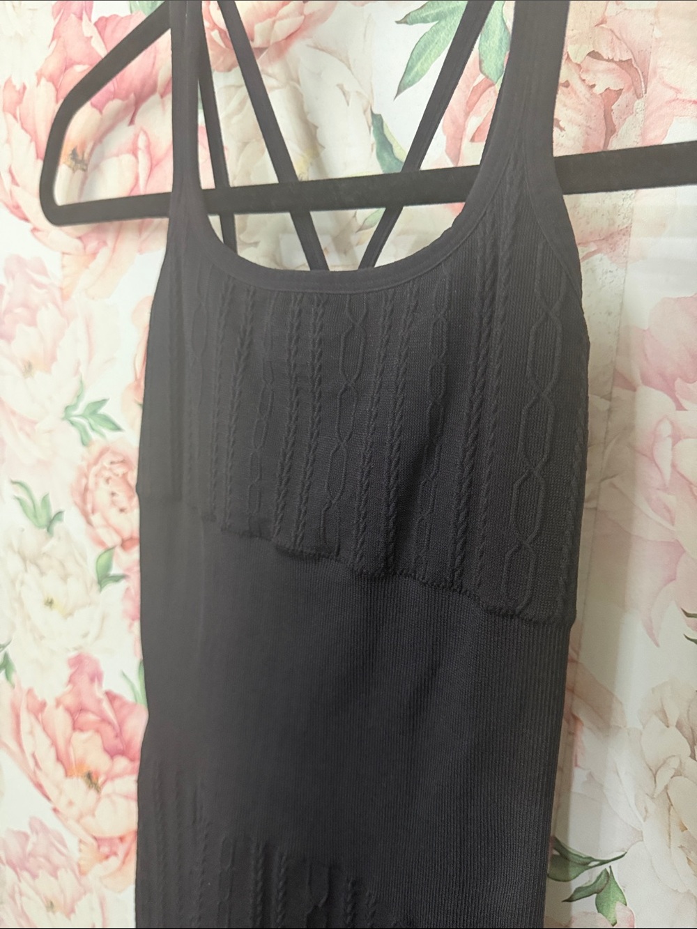 EUC Alo Yoga Seamless Cable Knit Jumpsuit One Piece Black size XXS - Picture 4 of 9